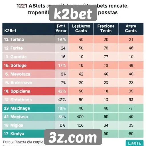 Comparativo de odds entre K2bet e concorrentes